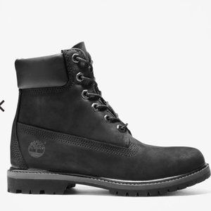 timberland premium 6 inch waterproof leather combat  Boots women's black size 9M